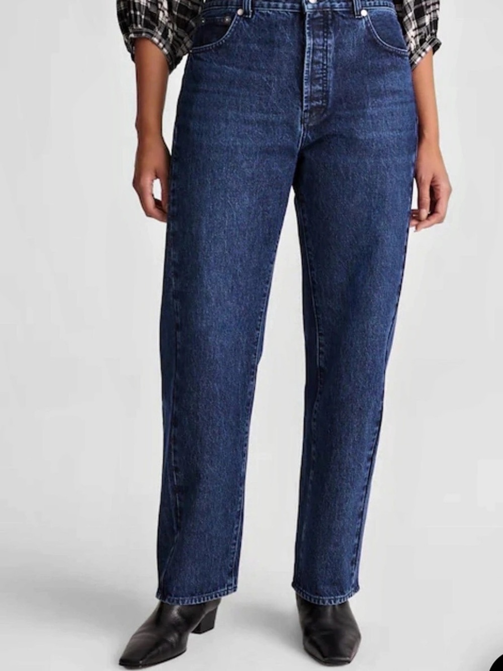 Madewell - The Petite Curvy Pieced Barrel-Leg Jean